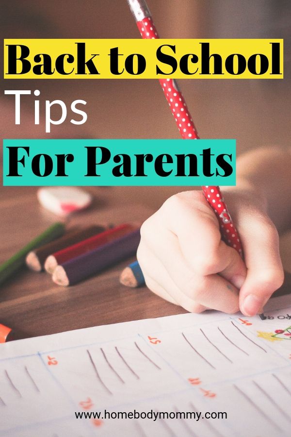 Back to school tips for parents. Get your family ready for going back to school by getting organized. Preparing for healthy lunches and creating routines. 