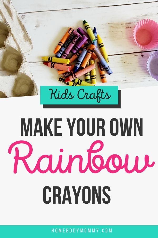 Diy Rainbow Crayons is a fun craft to make with your kids. Turn broken crayon pieces into something new. Simple items around your house is all you need.